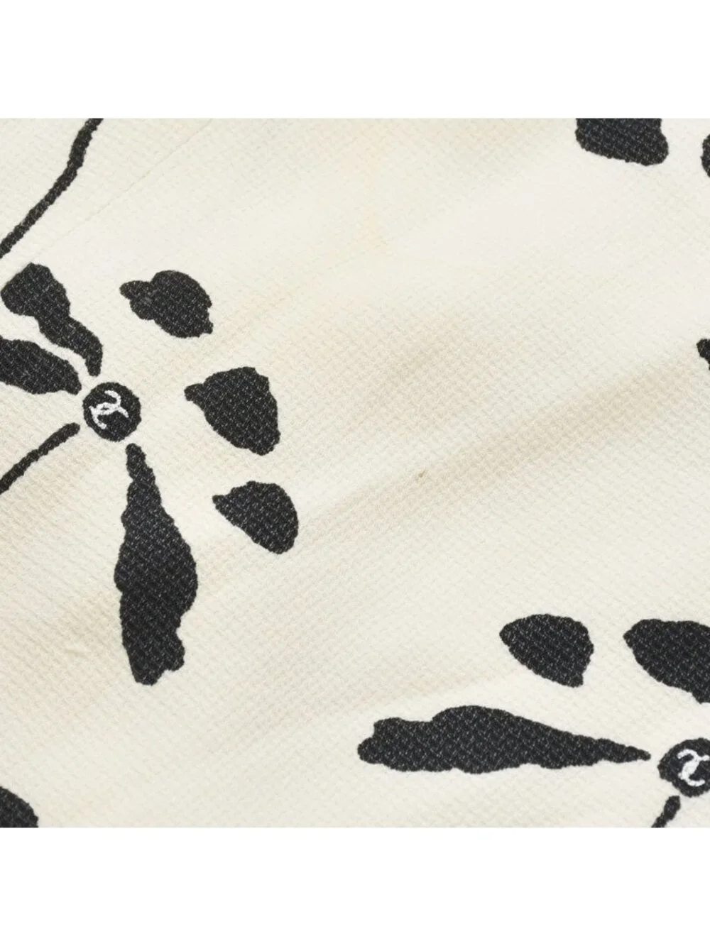 Chanel Mini Dress White Black Dragonfly Rayon Acetate Vintage